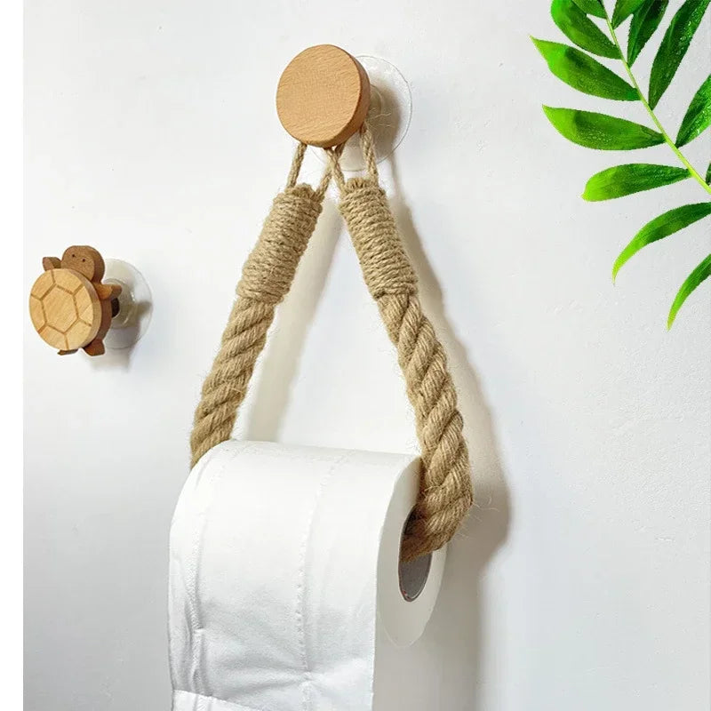 Nail-Free Paper Towel Holders Towel Rack Bathroom Accessories Towel Hook Tissue Holder Paper Roll Holder Toilet Storage Rack
