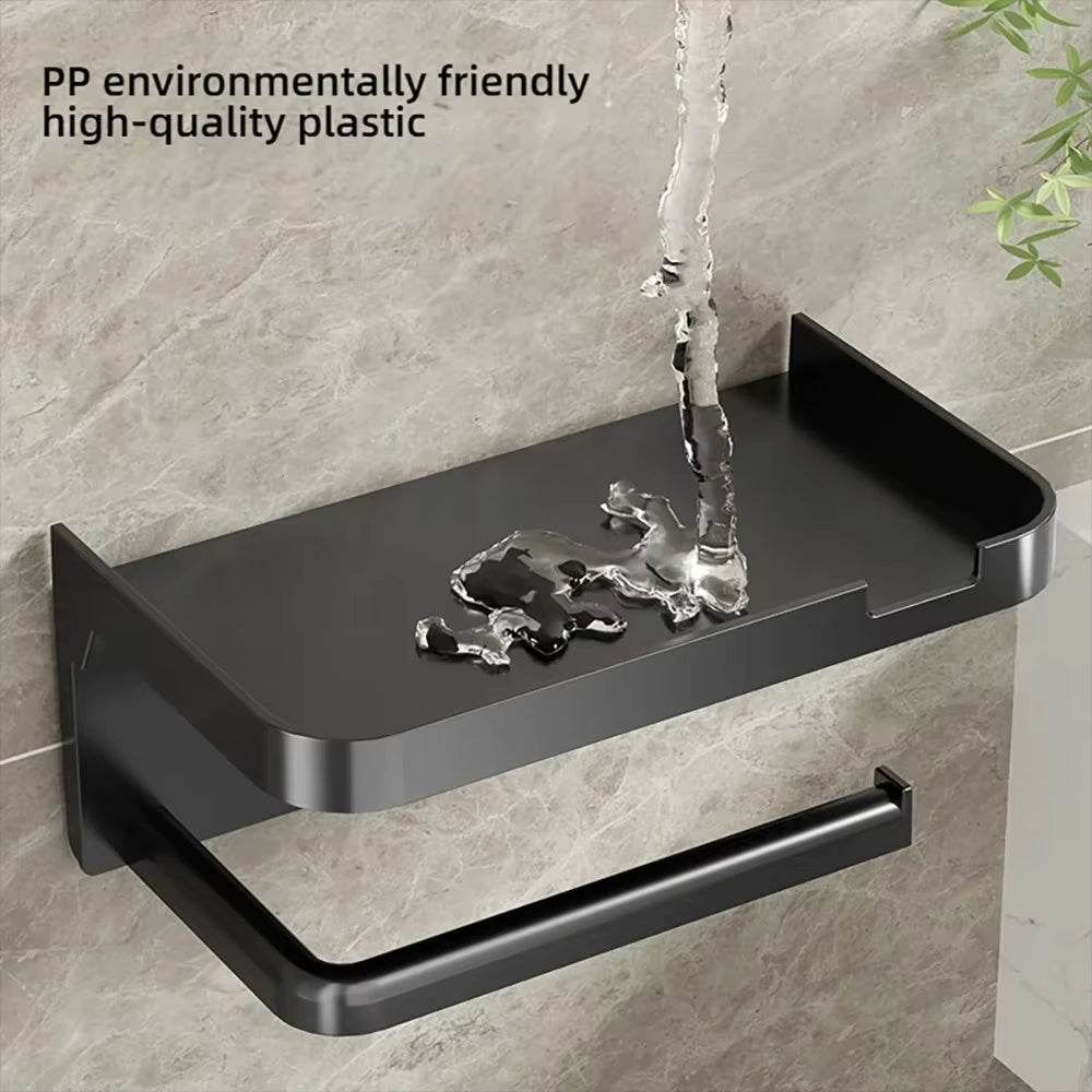 1PC Toilet Paper Holder Wall Mounted Rustproof Thickened Paper Towel Holder Plastic Storage Rack Kitchen Bathroom Accessories