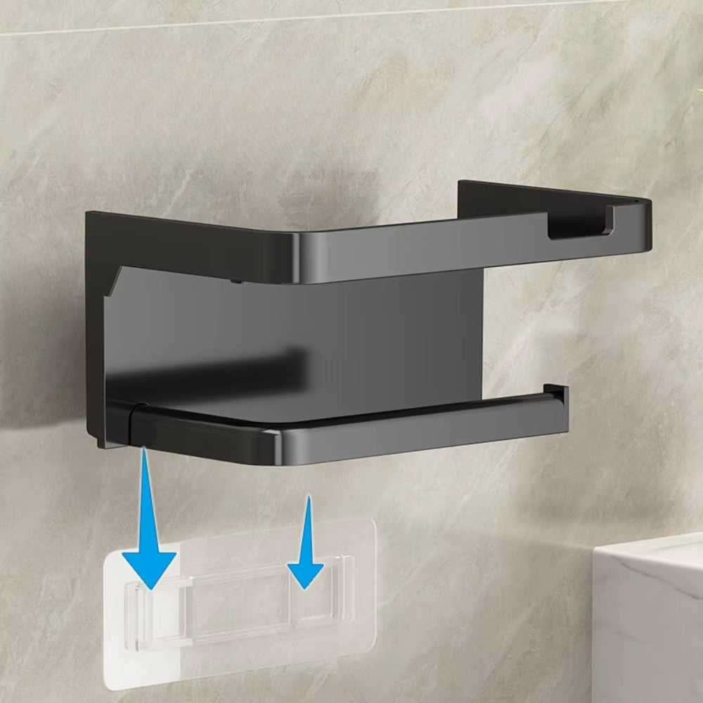 1PC Toilet Paper Holder Wall Mounted Rustproof Thickened Paper Towel Holder Plastic Storage Rack Kitchen Bathroom Accessories