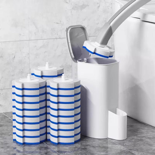 Disposable Toilet Brush Cleaner Bathroom Cleaning Brush with Replaceable Brush Head Toilet Cleaning Tool Kit Wc Home Accessories