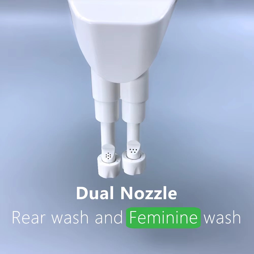 Guardget Bidet Attachment Left Side Bidet Non-Electric Bidet for Toilet Seat Left Handed Small Bidets Two Nozzles Self Cleaning