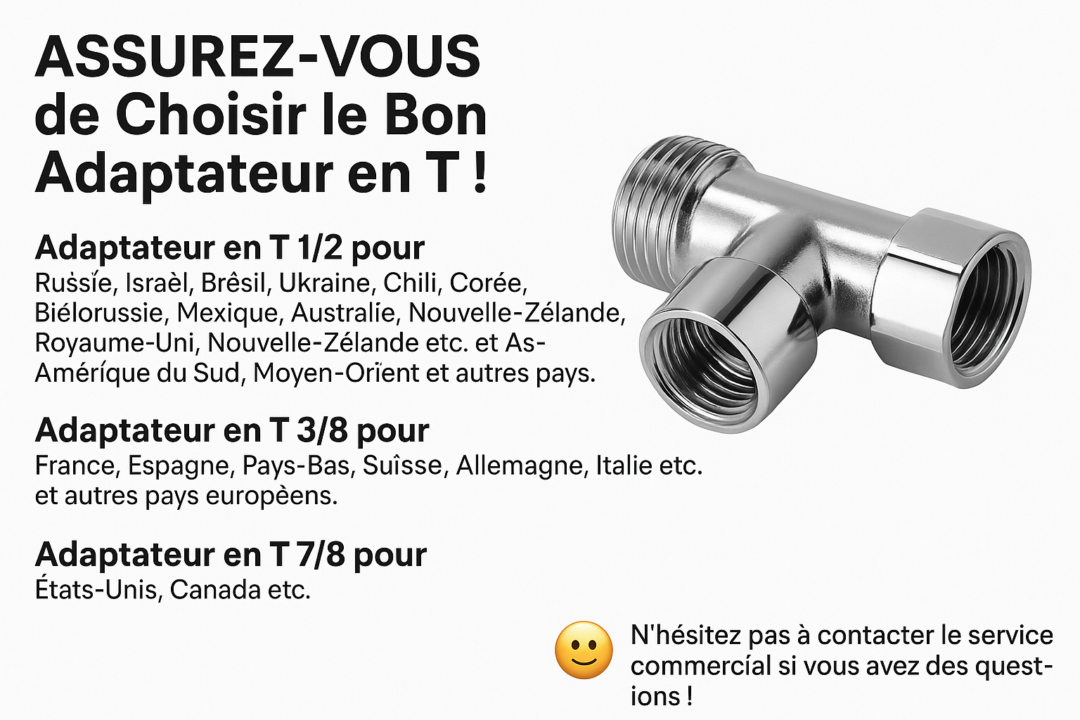 Guide des adaptateurs en T en français